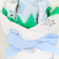 baby blossom bouquet blue bow