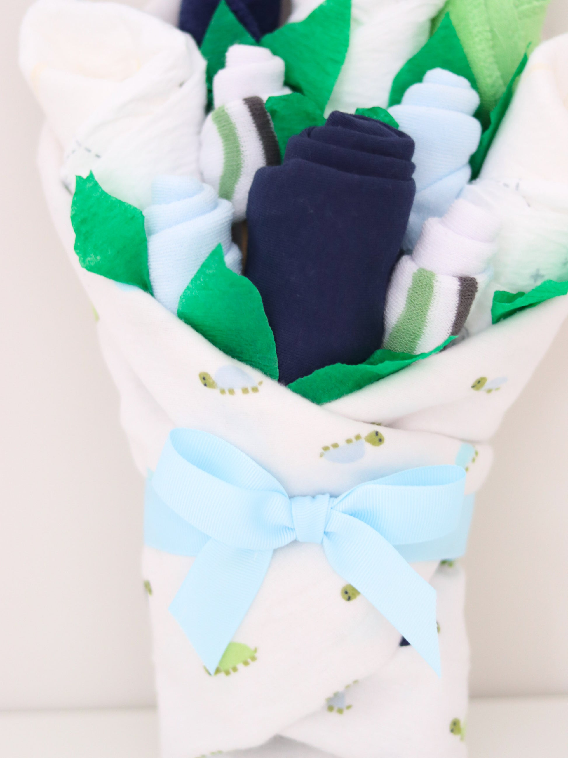 turtle baby boy gift set blue bow