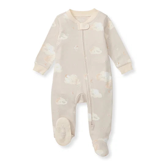 Good Night Sky Organic Cotton Sleep & Play - Limestone