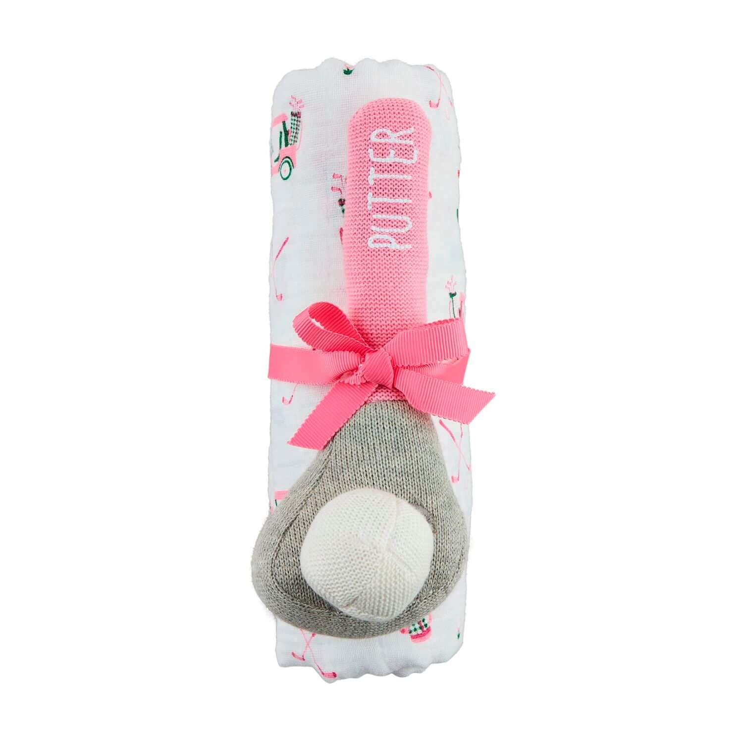 Baby blanket and golf putter gift set