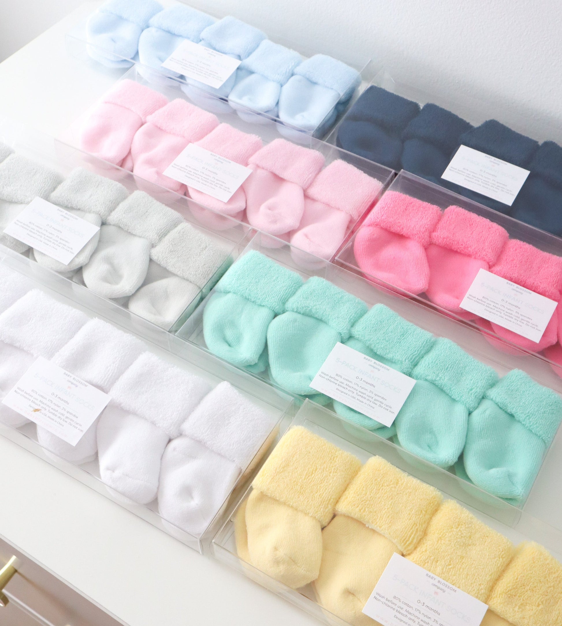 baby blossom knit baby sock packs