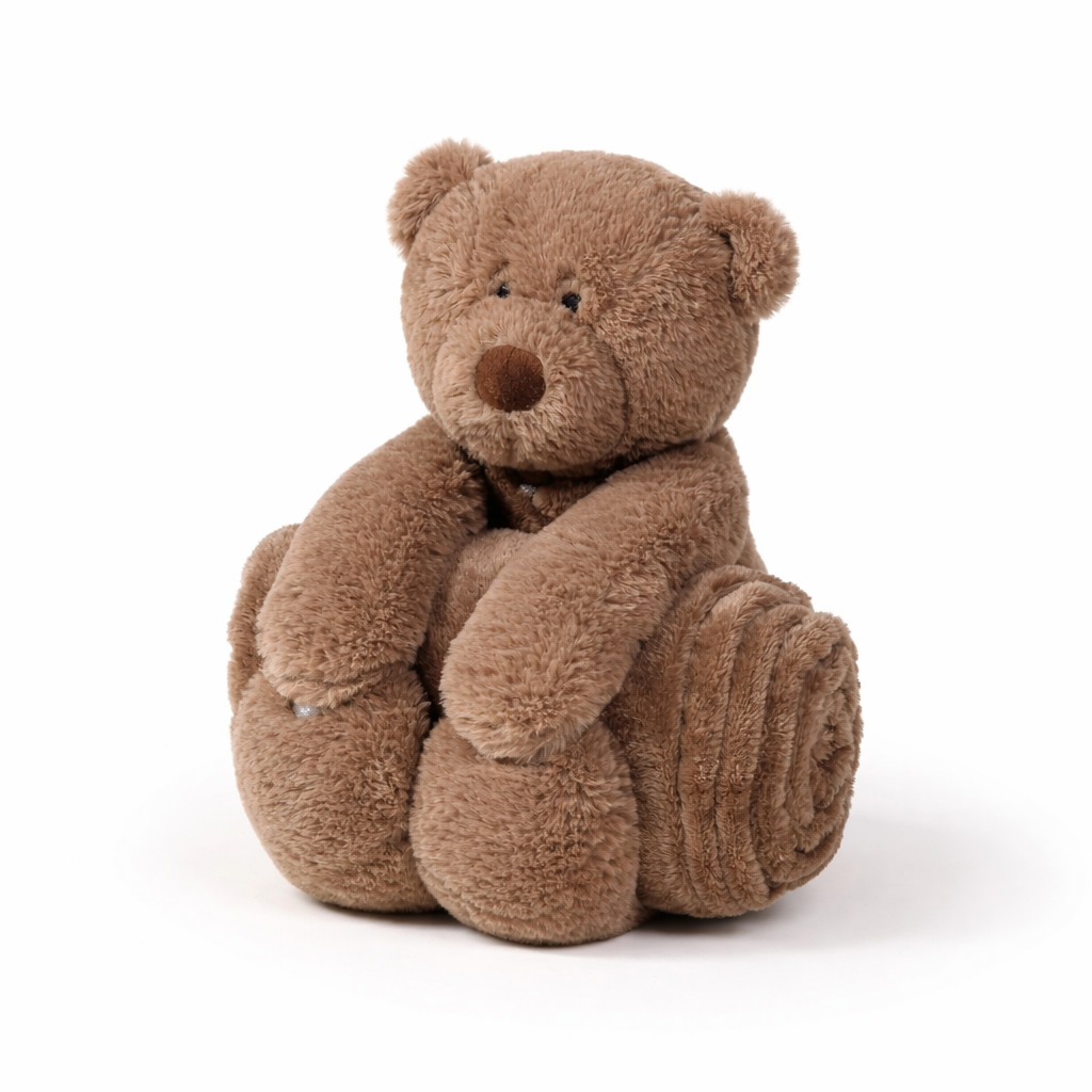 Bear Plush & Snuggling Blanket Set
