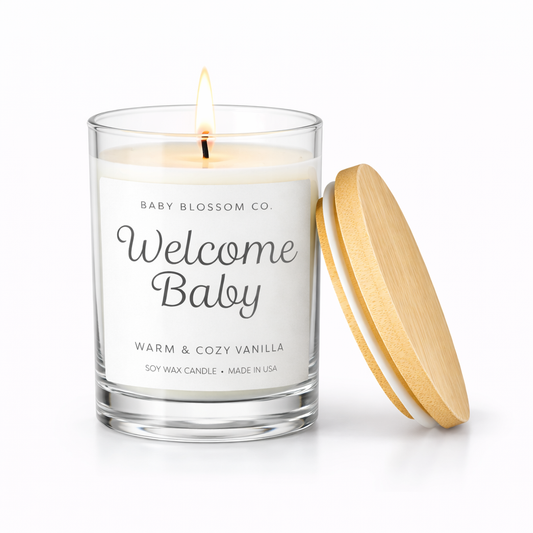 Welcome Baby Candle