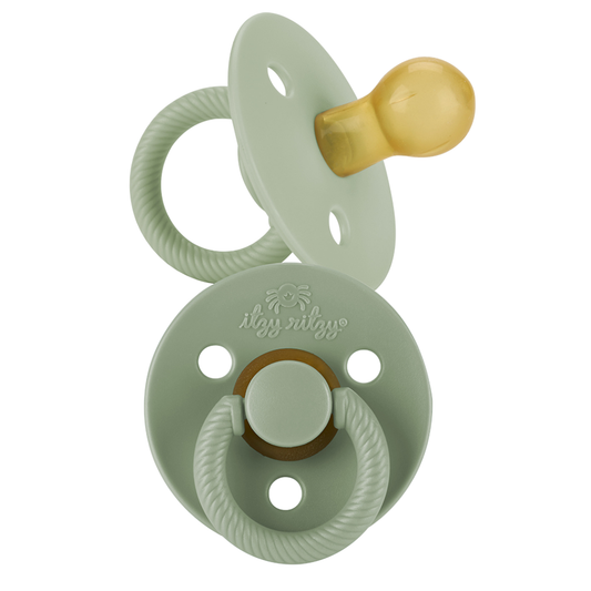 Itzy Soother™ Natural Rubber Paci Sets: Succulent + Agave