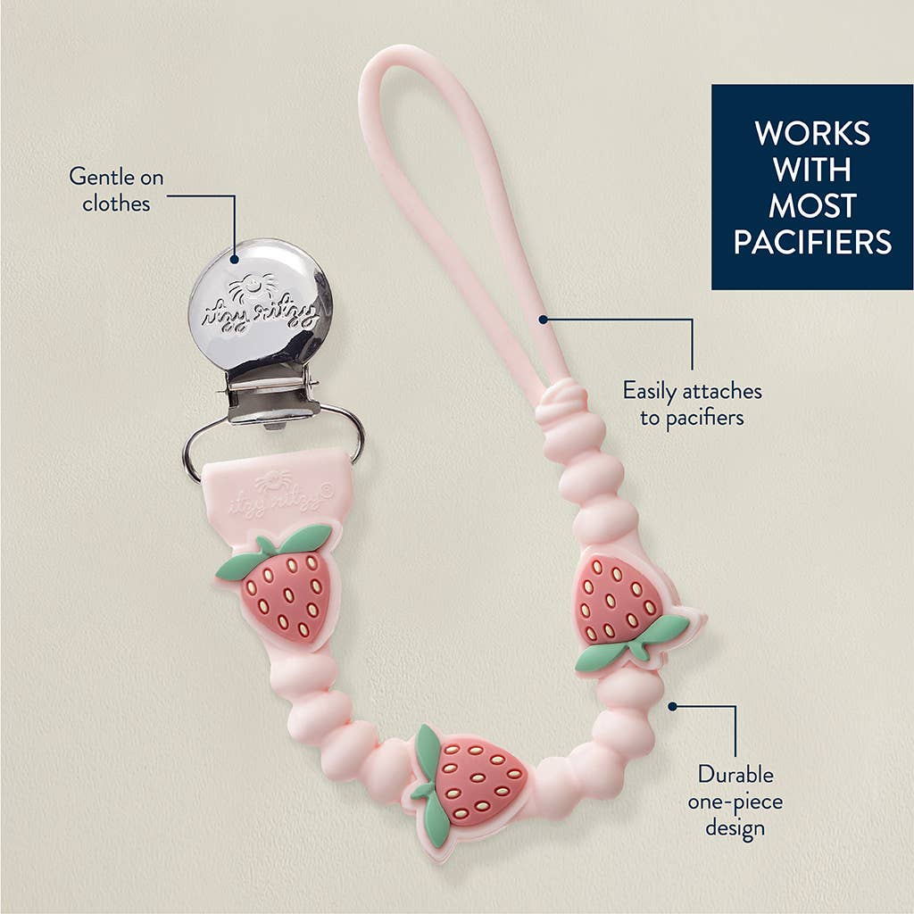 Strawberry Pacifier Clip