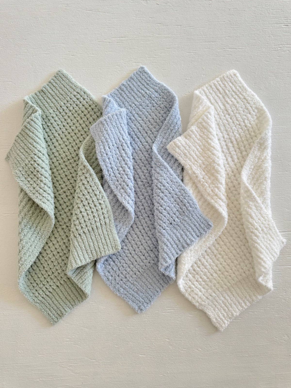 Waffle Mini Blanket, Baby Blue