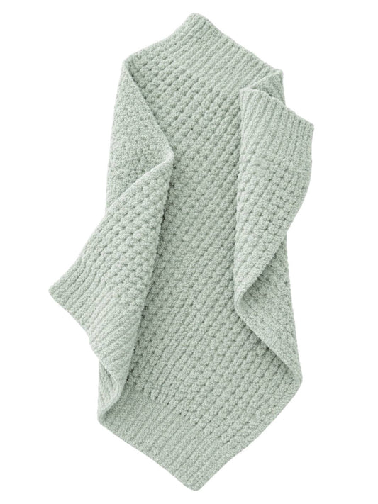 Waffle Mini Blanket, Mist Green