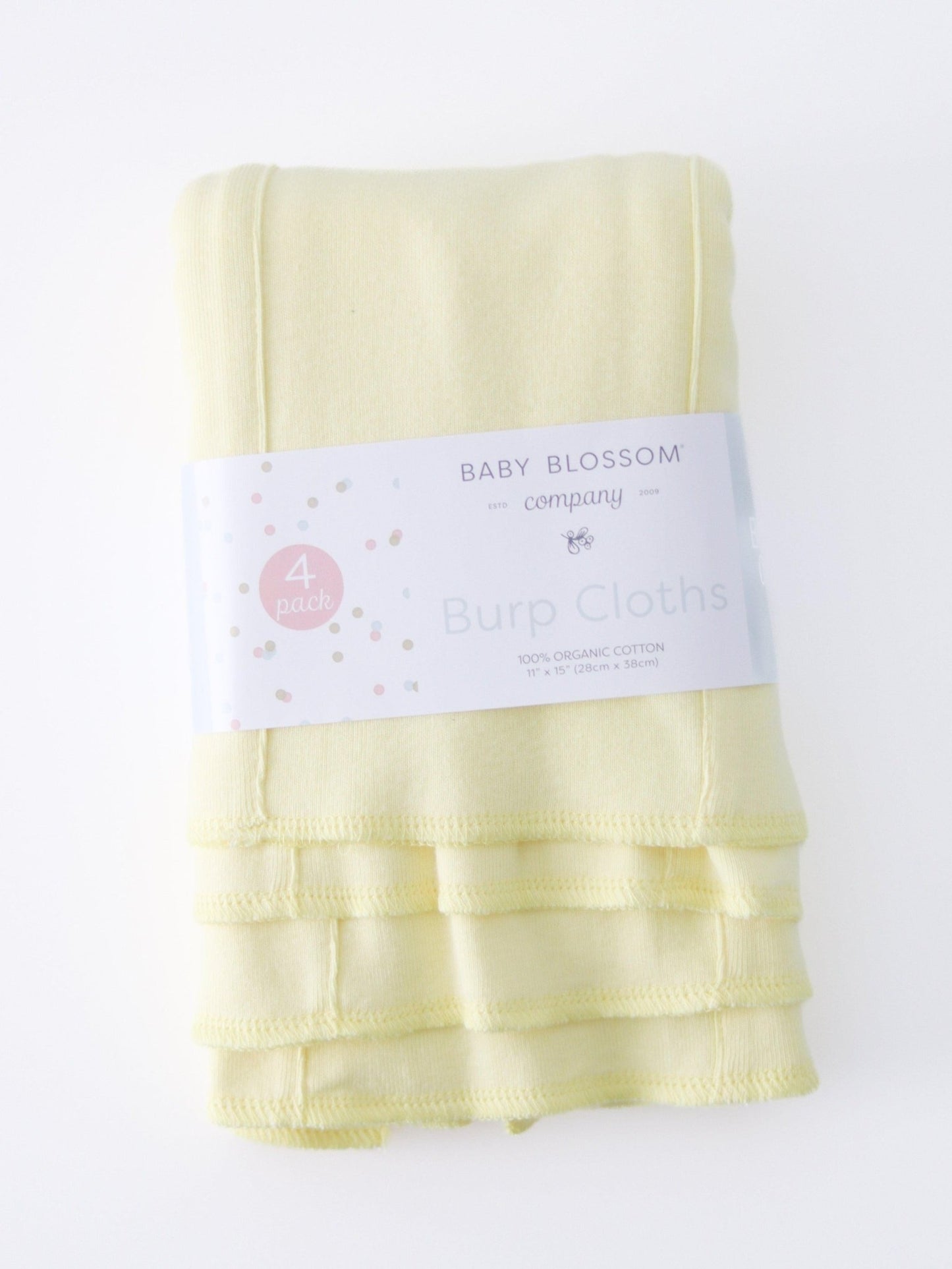 Baby Blossom Organic Burp Cloth 4-Pack - Baby Blossom Company