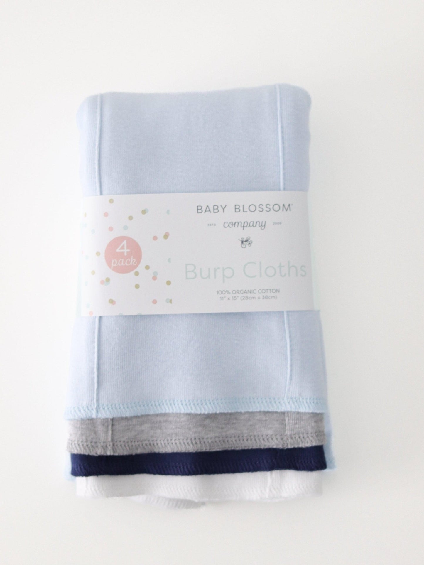 Baby Blossom Organic Burp Cloth 4-Pack - Baby Blossom Company