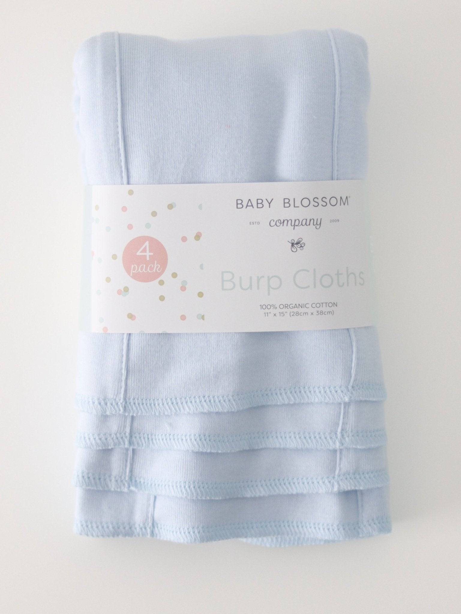 Baby Blossom Organic Burp Cloth 4-Pack - Baby Blossom Company