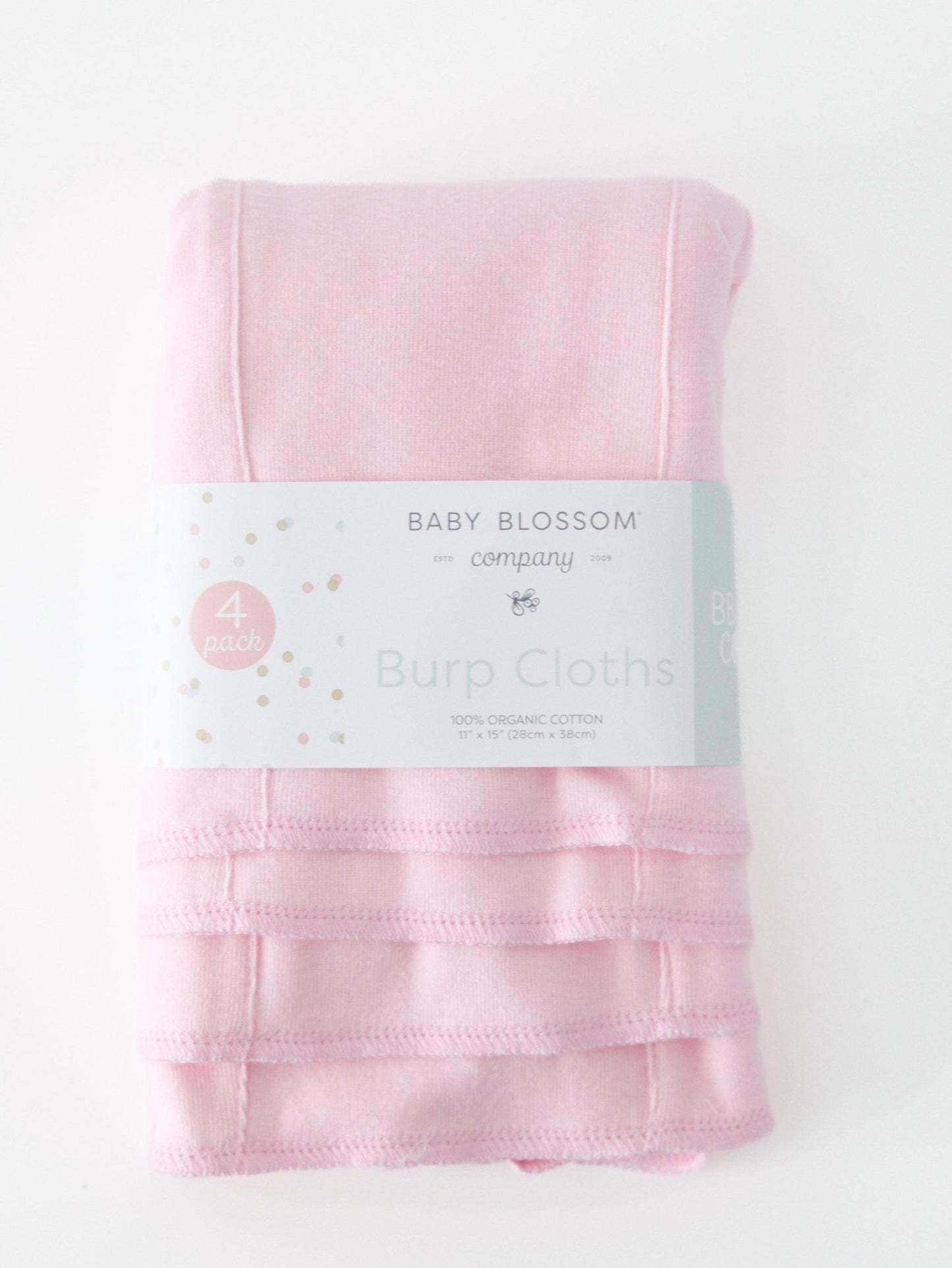 Baby Blossom Organic Burp Cloth 4-Pack - Baby Blossom Company