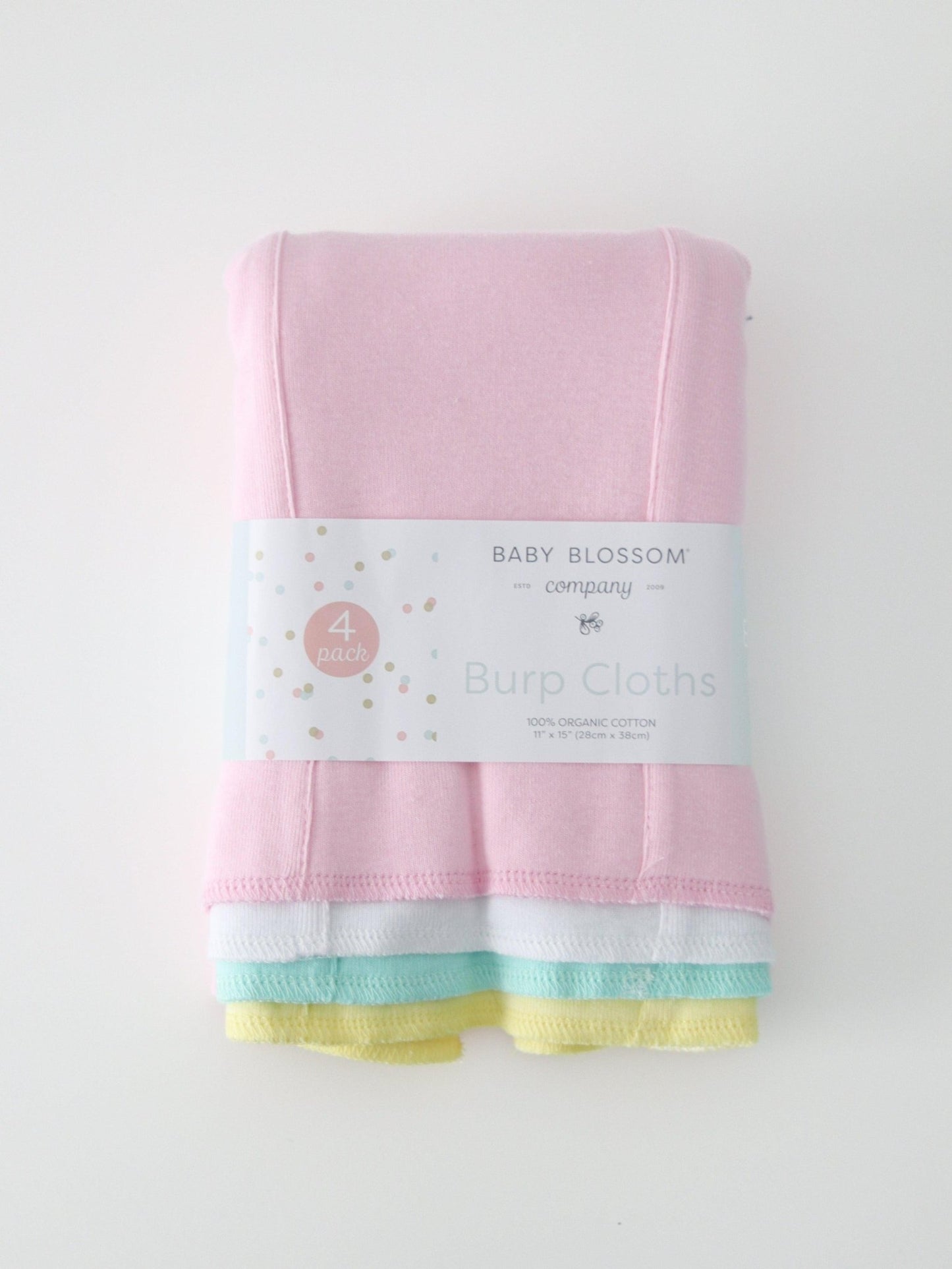 Baby Blossom Organic Burp Cloth 4-Pack - Baby Blossom Company