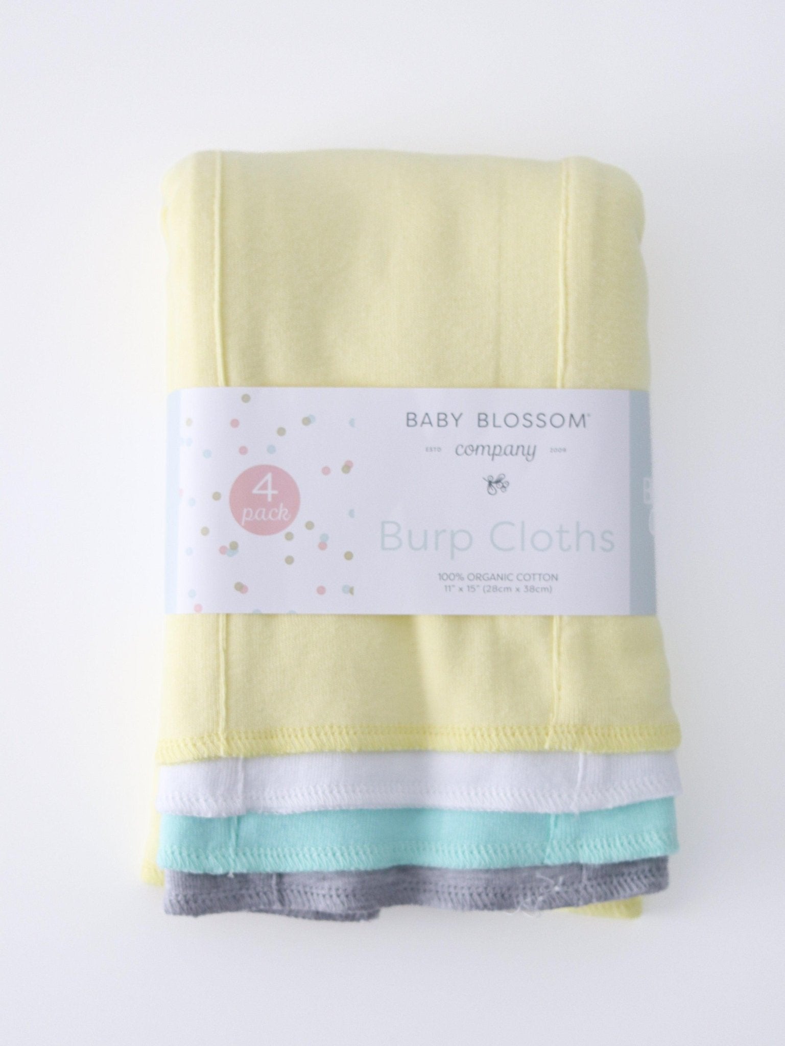 Baby Blossom Organic Burp Cloth 4-Pack - Baby Blossom Company