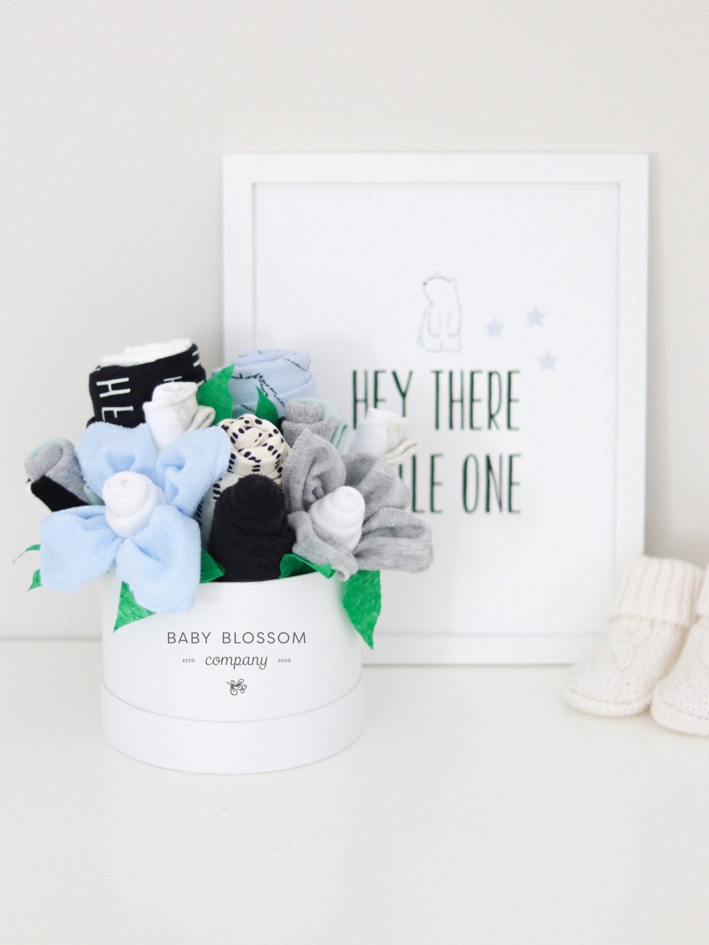 Bear Cub Baby Gift Box Bouquets - Baby Blossom Company