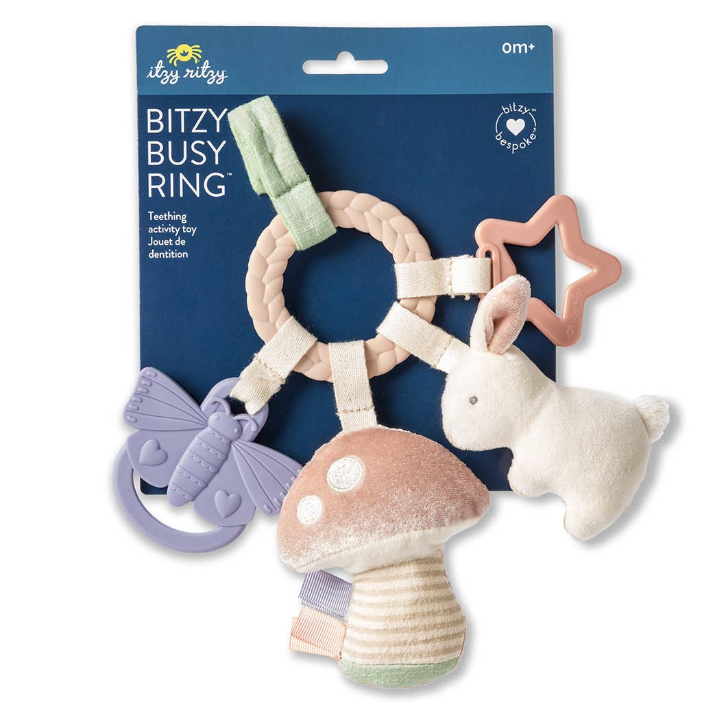 Bitzy Busy Ring™ Teething Activity Toy - Bunny - Baby Blossom Company