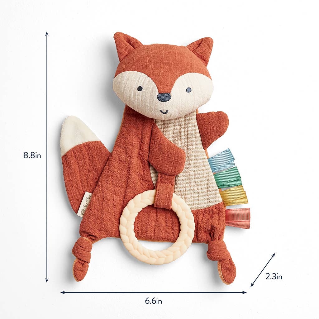 Bitzy Crinkle™ Sensory Toy with Teether: Fox - Baby Blossom Company