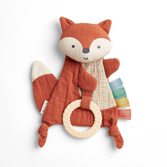 Bitzy Crinkle™ Sensory Toy with Teether: Fox - Baby Blossom Company