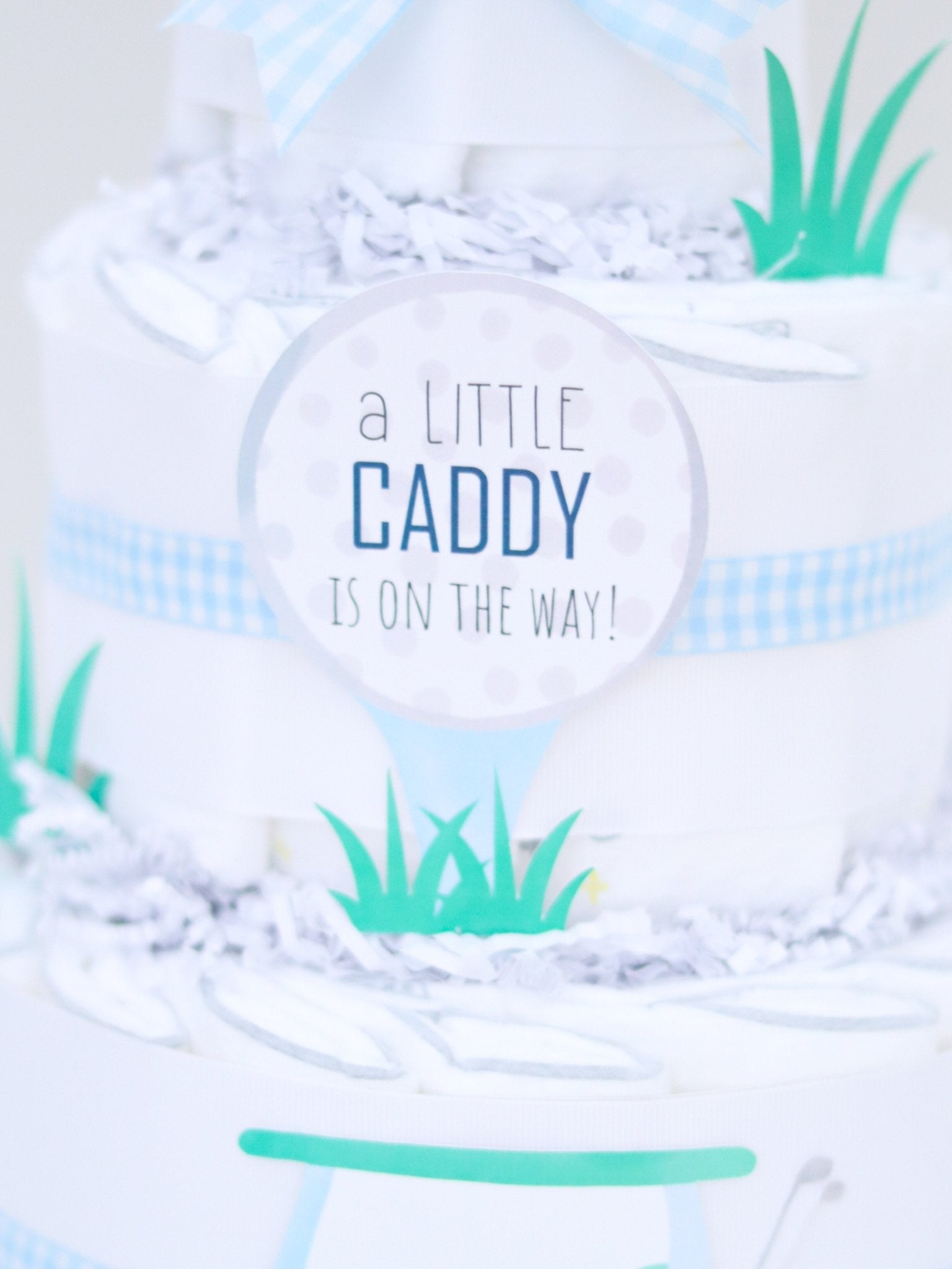 Blue Golf Diaper Cake - Baby Blossom Company