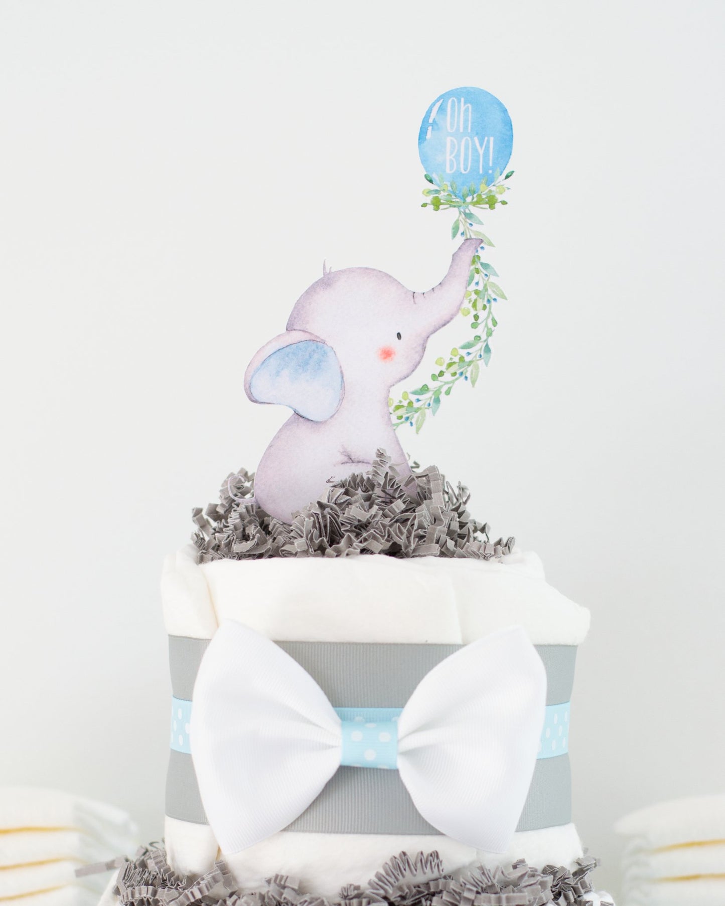 Blue Little Peanut Diaper Cake - Baby Blossom Company