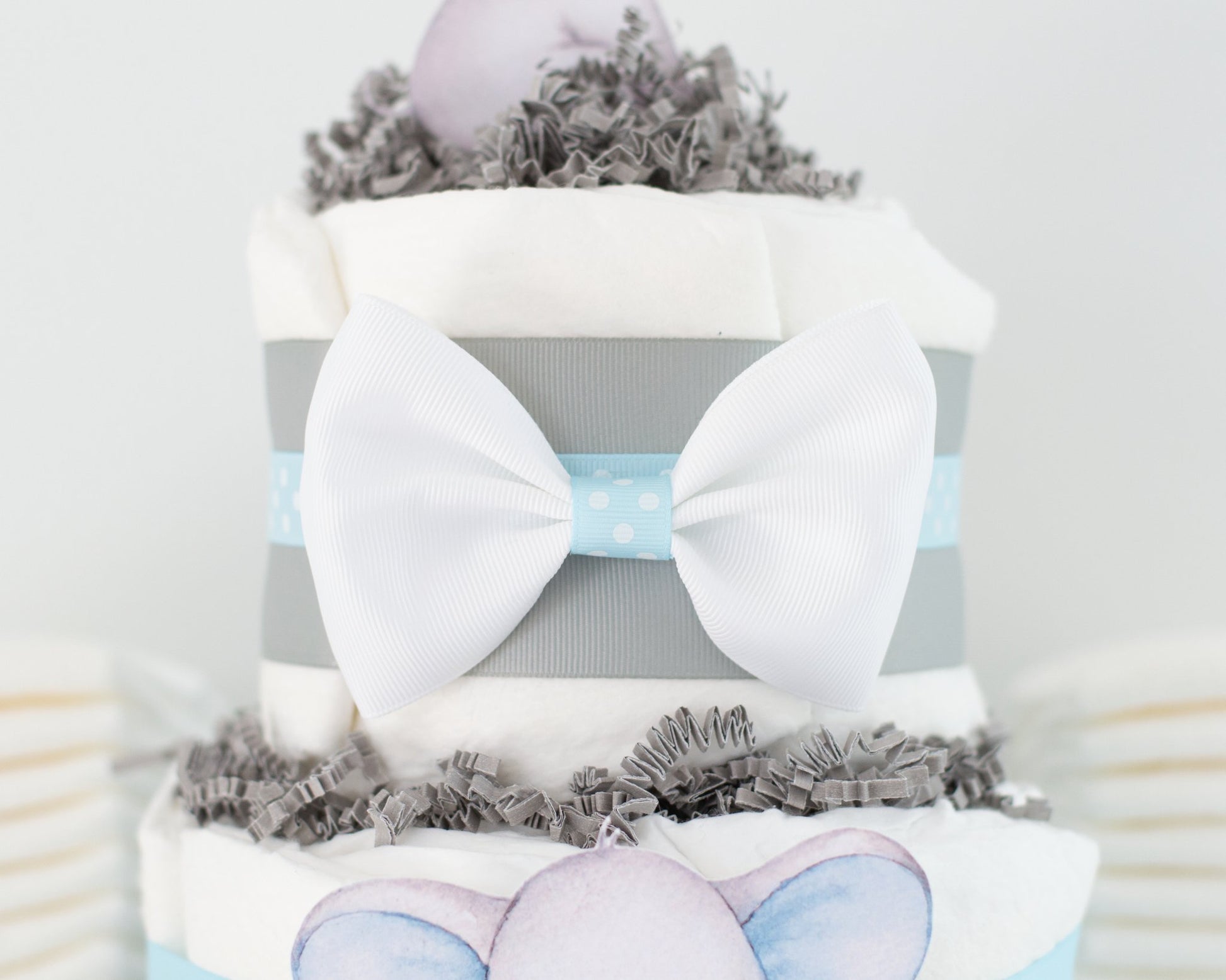 Blue Little Peanut Diaper Cake - Baby Blossom Company