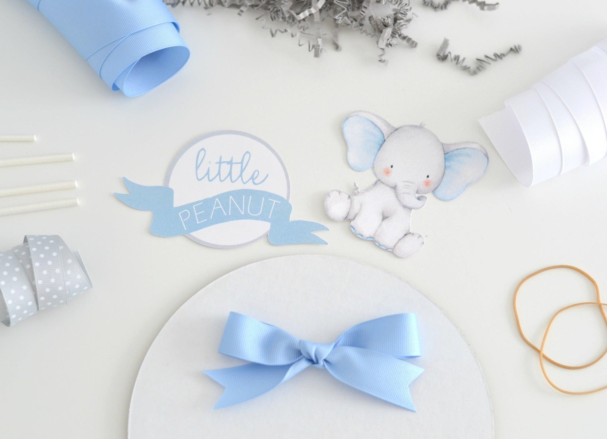 Blue Little Peanut Diaper Cake Kit - Baby Blossom Company