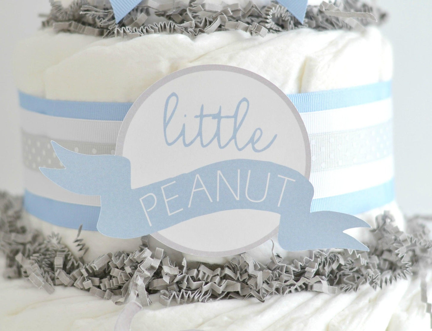 Blue Little Peanut Diaper Cake Kit - Baby Blossom Company