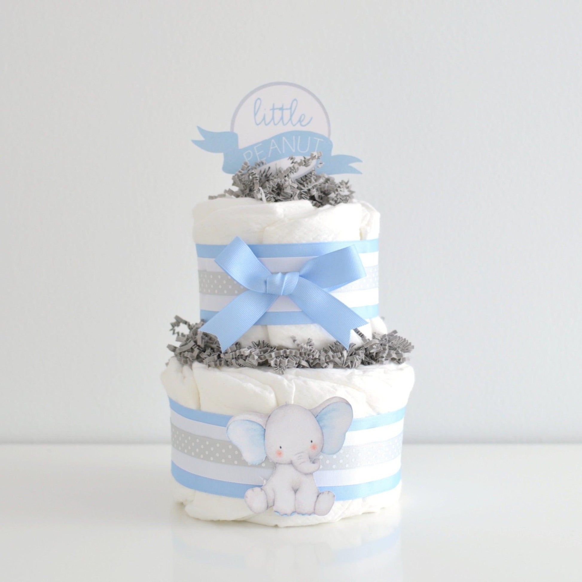 Blue Little Peanut Diaper Cake Kit - Baby Blossom Company