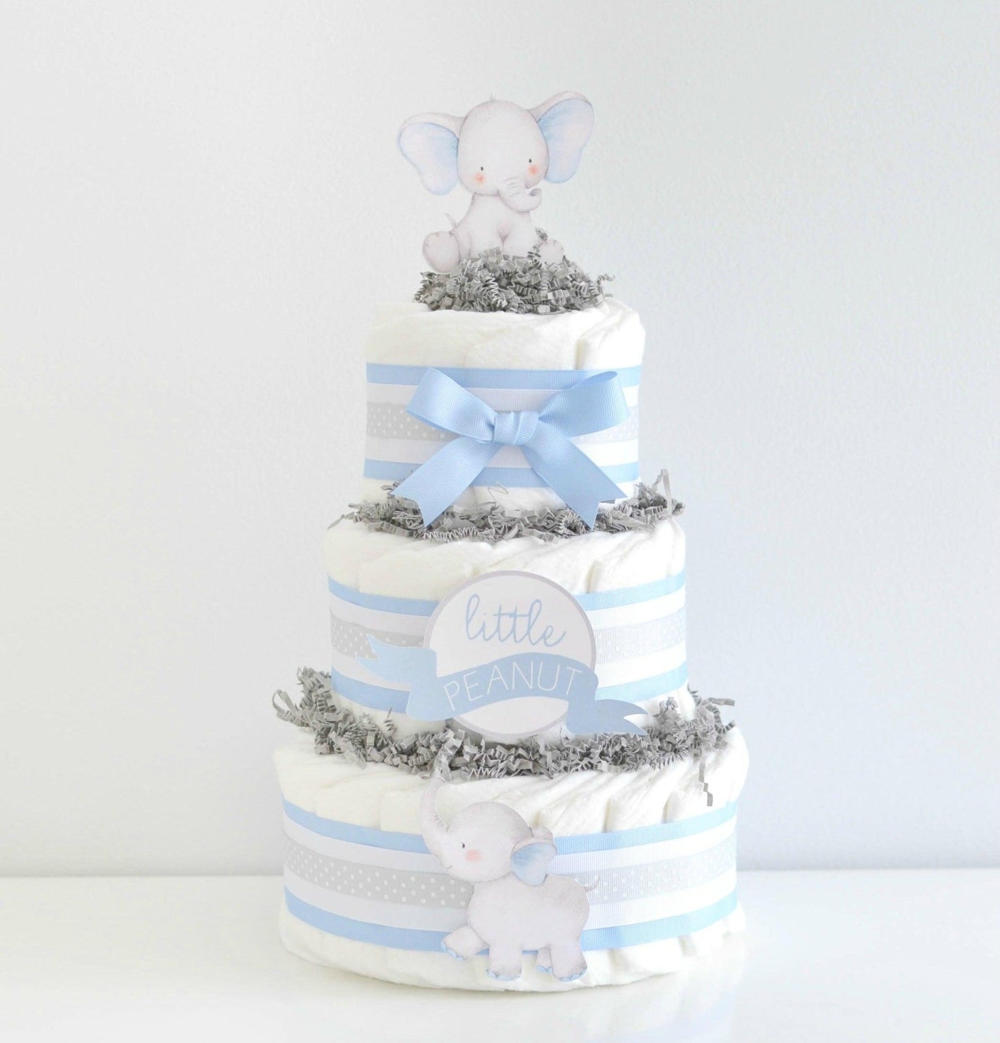 Blue Little Peanut Diaper Cake Kit - Baby Blossom Company