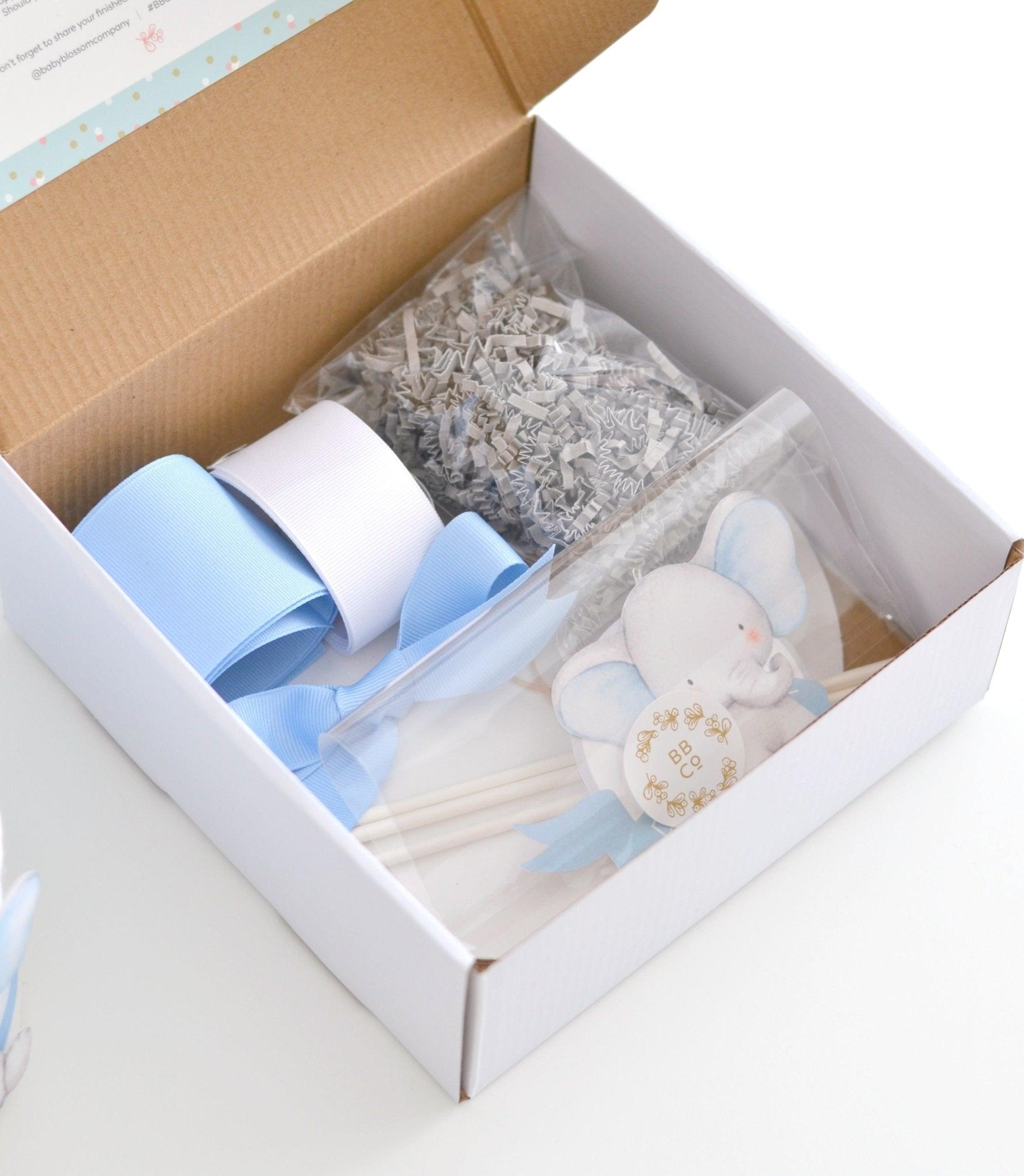 Blue Little Peanut Diaper Cake Kit - Baby Blossom Company