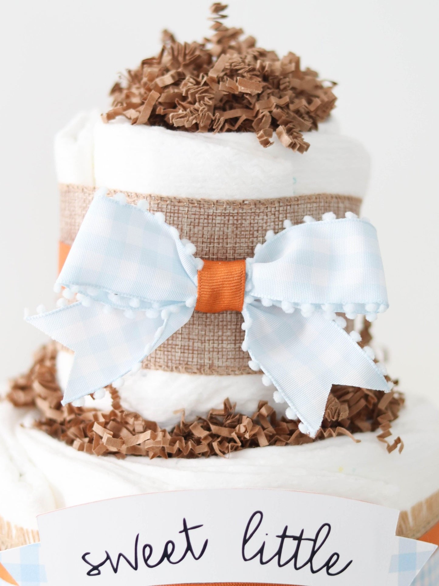 Blue Pumpkin Patch Diaper Cake - Baby Blossom Company