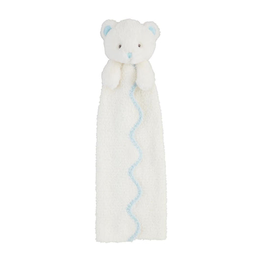 Blue Scallop Bear Cuddle Pal Lovey Blanket - Baby Blossom Company