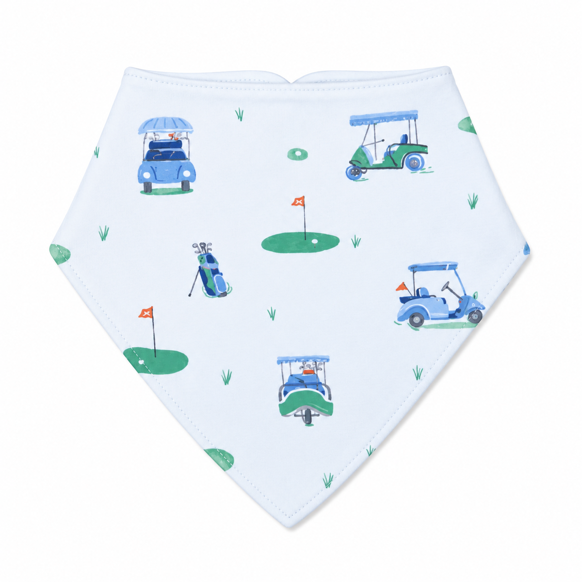Blue Vintage Golf Cart Bandana Bib