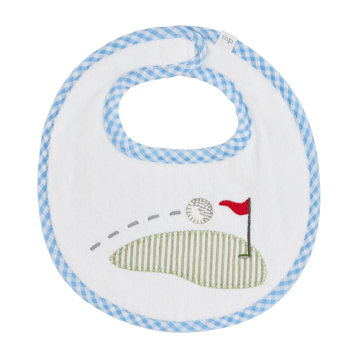 Boy Golf Applique Terry Bib - Baby Blossom Company