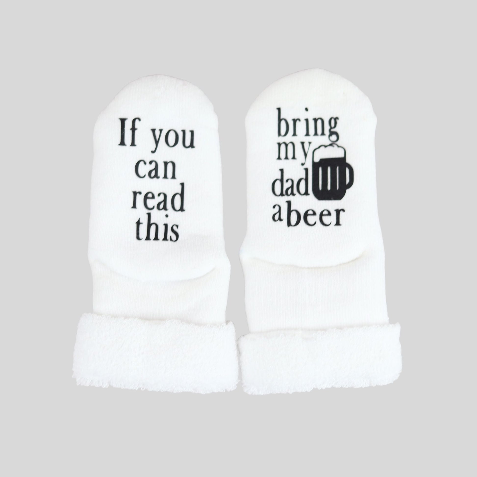 Bring My Dad a Beer Socks - Baby Blossom Company