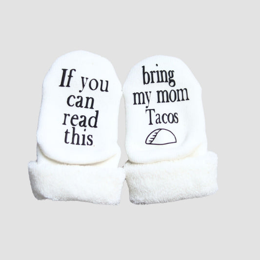 Bring My Mom Tacos Socks - Baby Blossom Company