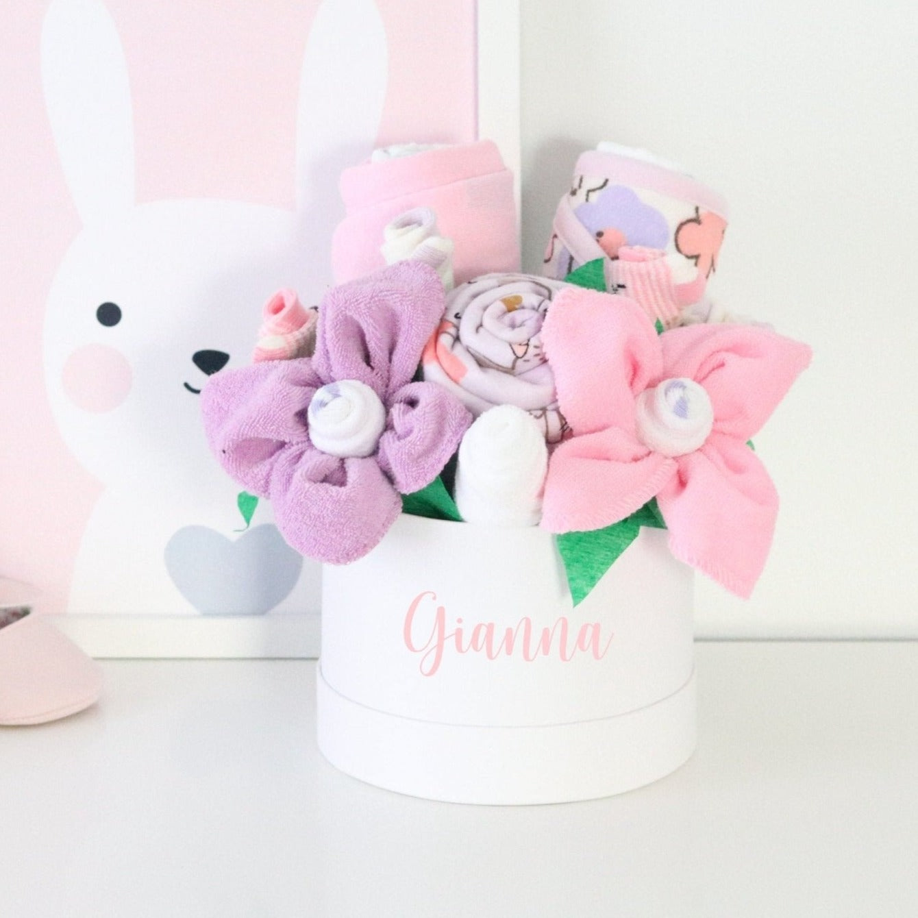 Bunny Ballerina Baby Girl Gift Box Bouquets - Baby Blossom Company