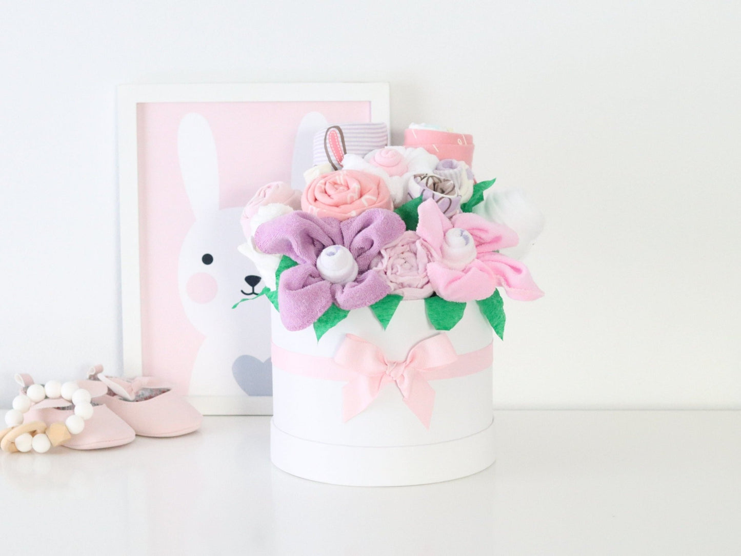 Bunny Ballerina Baby Girl Gift Box Bouquets - Baby Blossom Company