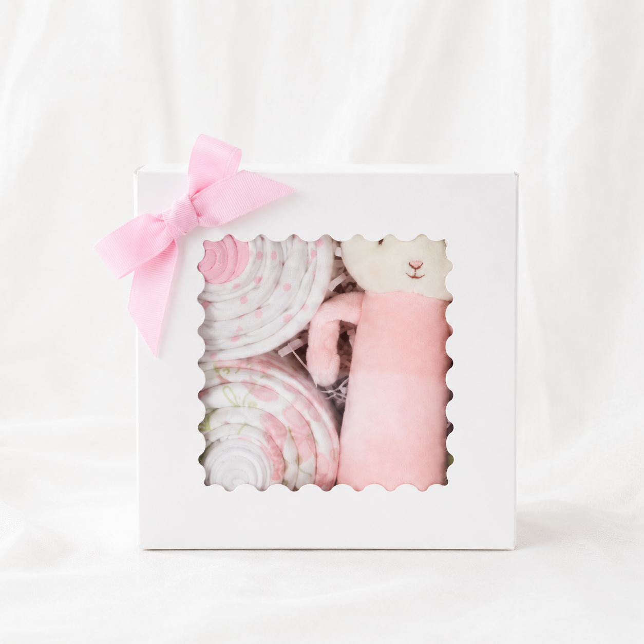 Bunny Banket Cupcake & Rattle Gift Set