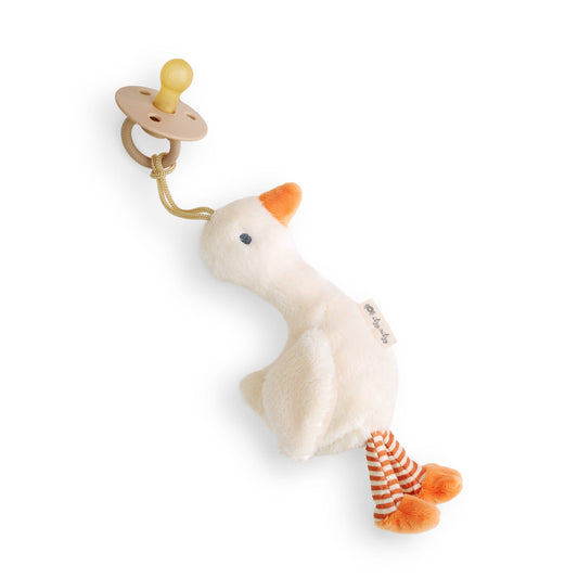 Bitzy Pal Pacifier & Plush: Goose