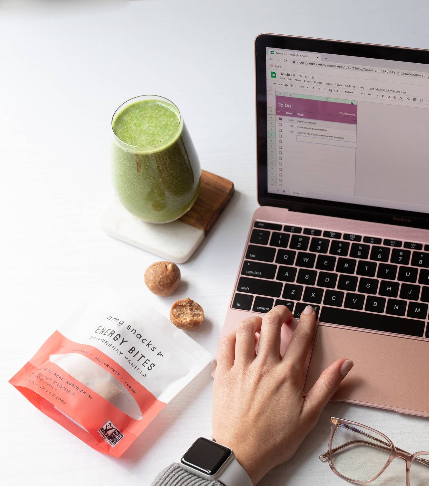 Strawberry Vanilla Energy Bites