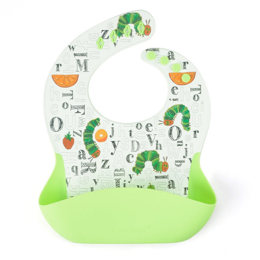 Caterpillar Alphabet Silicone Bib - Baby Blossom Company