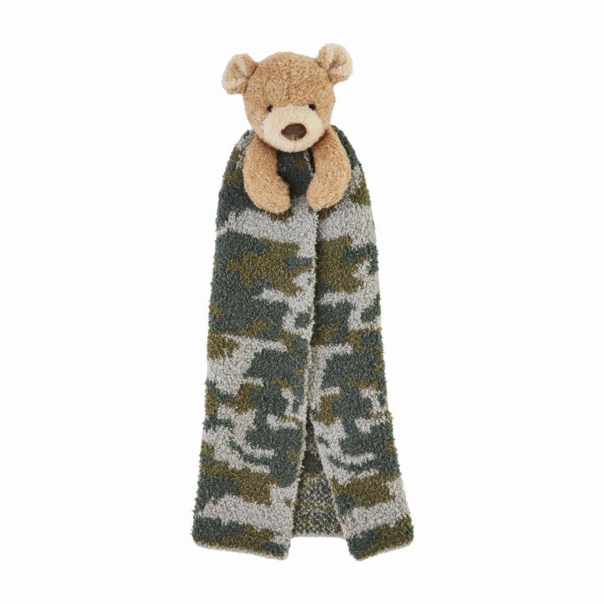 Chenille Camo Bear Lovey Blanket - Baby Blossom Company