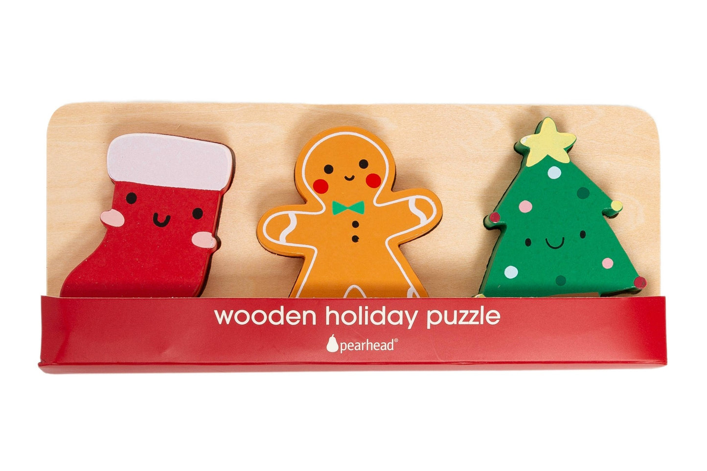 Christmas 3 Piece Wooden Holiday Puzzle - Baby Blossom Company