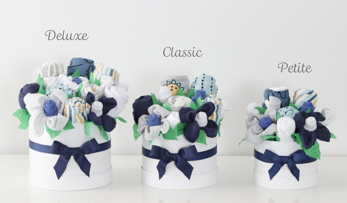 Dinosaur Blues Baby Gift Box Bouquet Collection - Baby Blossom Company