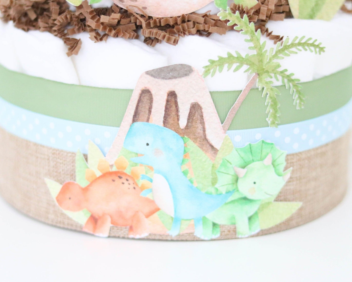 Dinosaur Diaper Cake - Baby Blossom Company