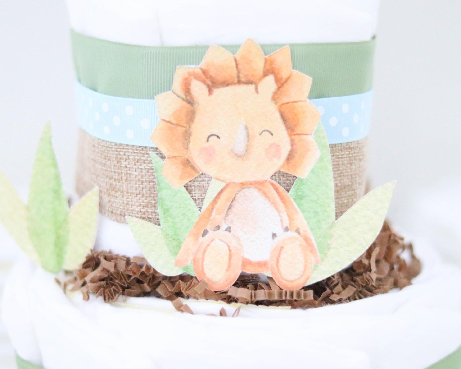 Dinosaur Diaper Cake - Baby Blossom Company