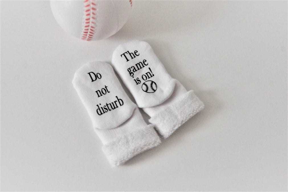 Do Not Disturb Baseball Socks - Baby Blossom Company