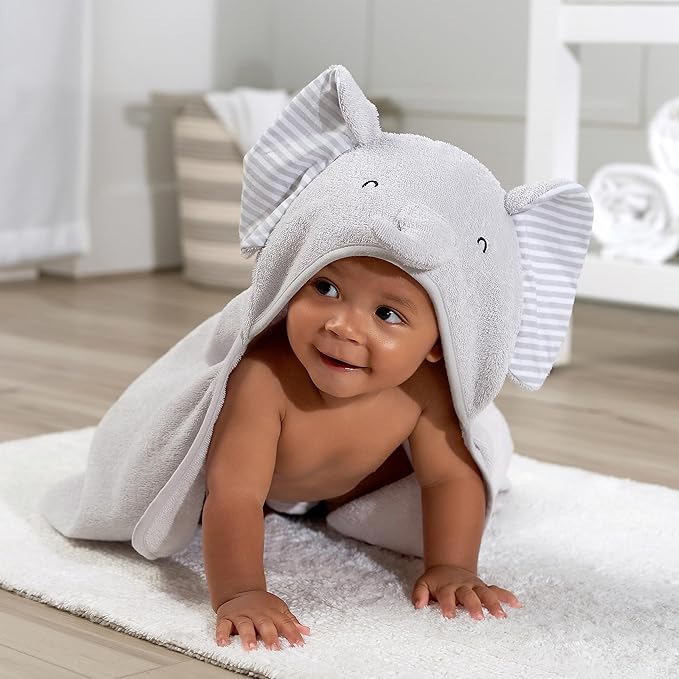 Gerber Baby Elephant Bath Towel Washcloth Set – Baby Blossom Company