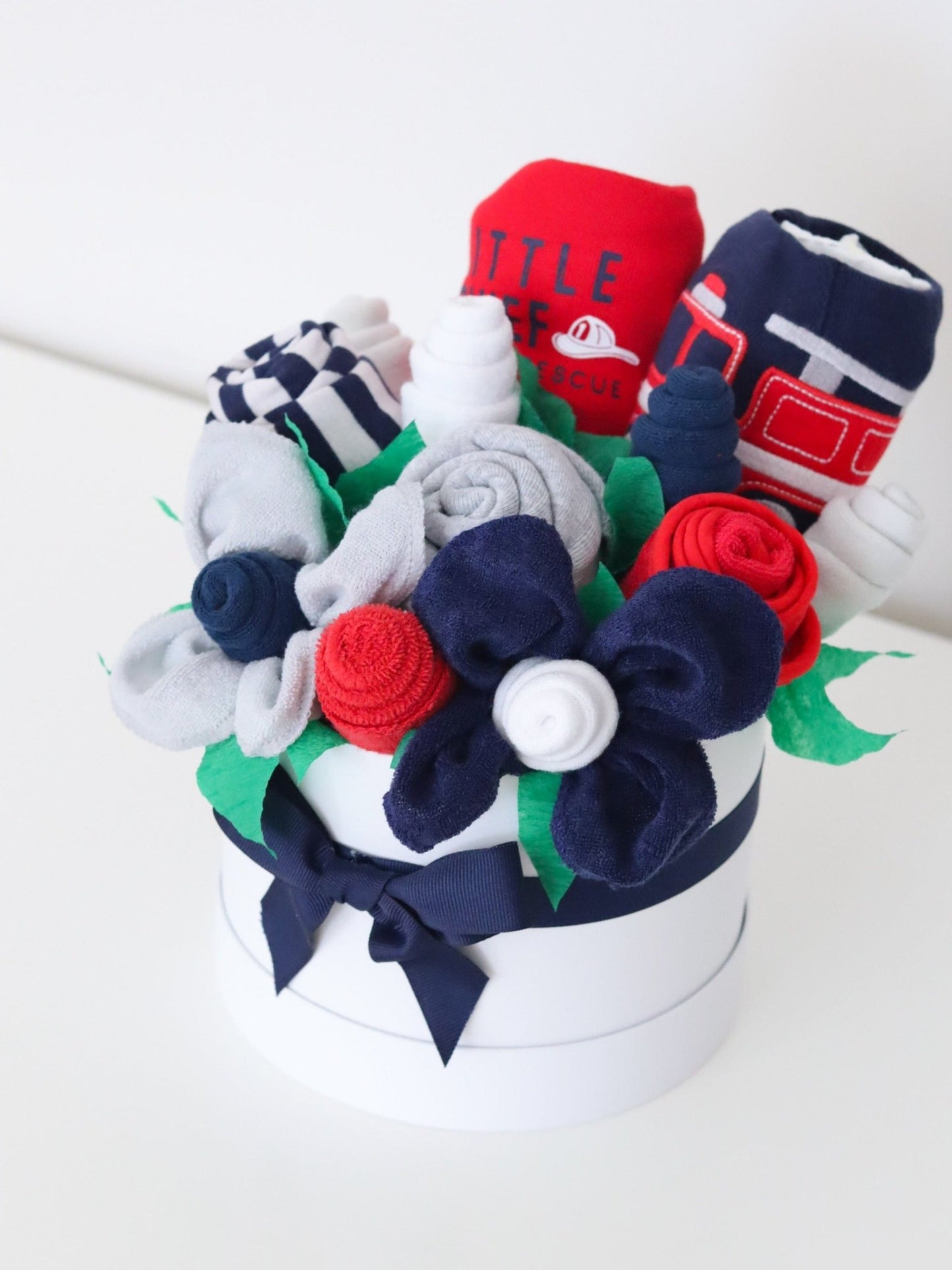 Firefighter Baby Gift Set Bouquet - Baby Blossom Company