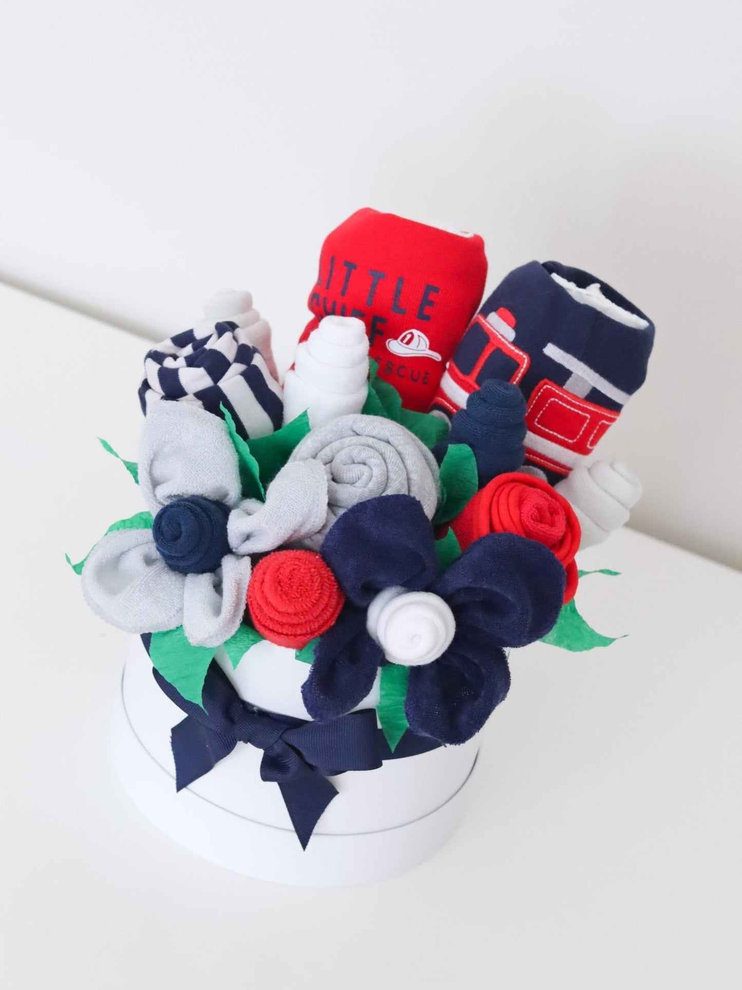 Firefighter Baby Gift Set Bouquet - Baby Blossom Company